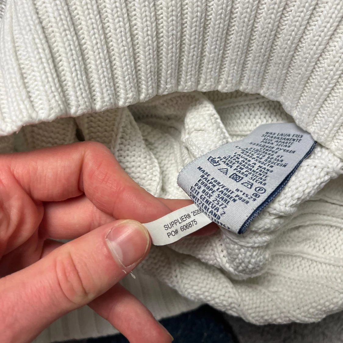 Vit stickad tröja från Ralph Lauren Sport - 4