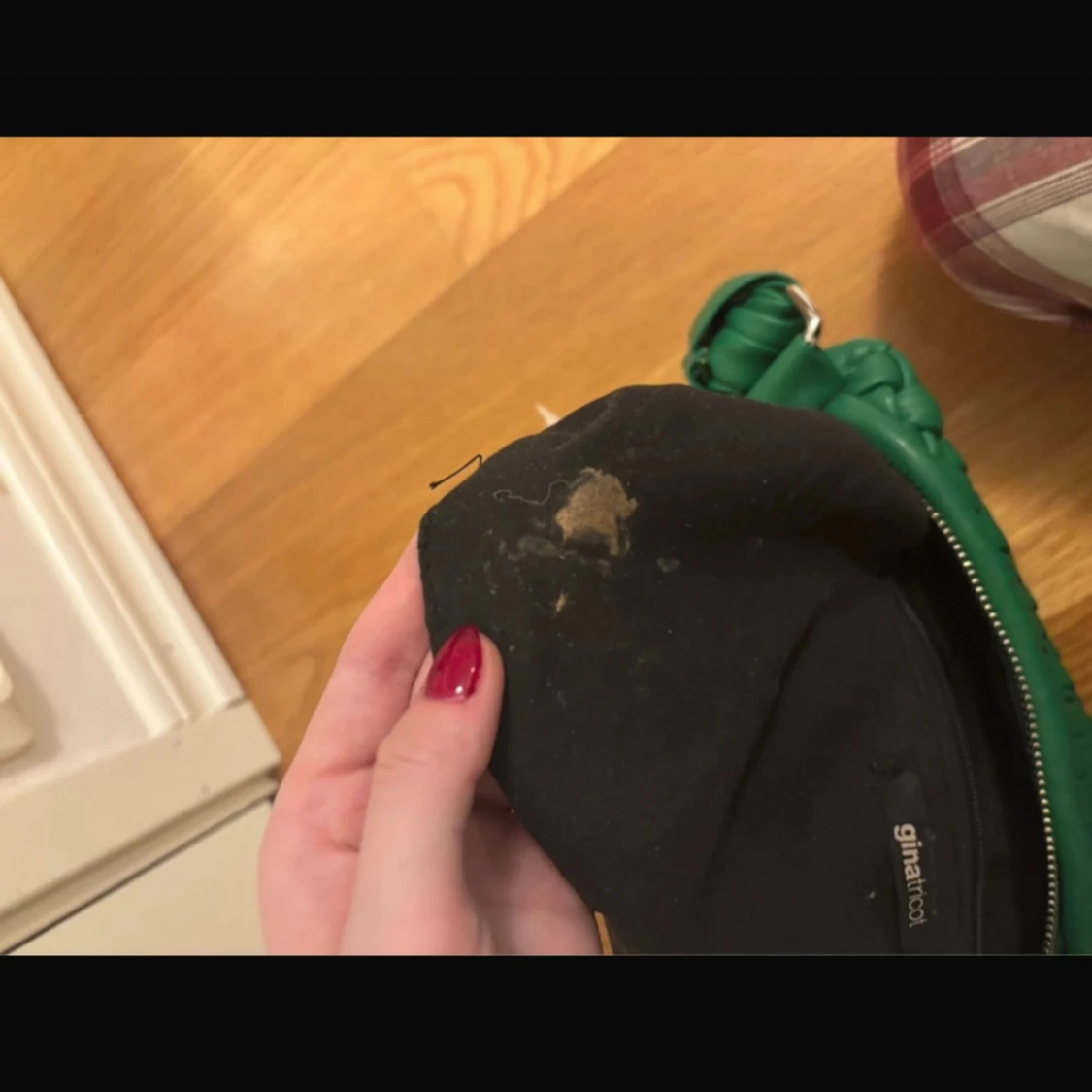 Grön flätad vävd axelväska - 4