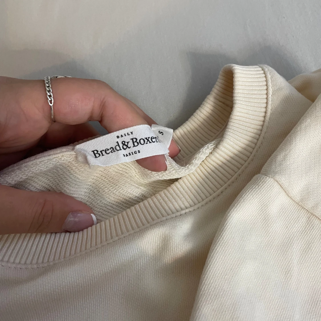 Vit sweatshirt från Bread & Boxers - 90