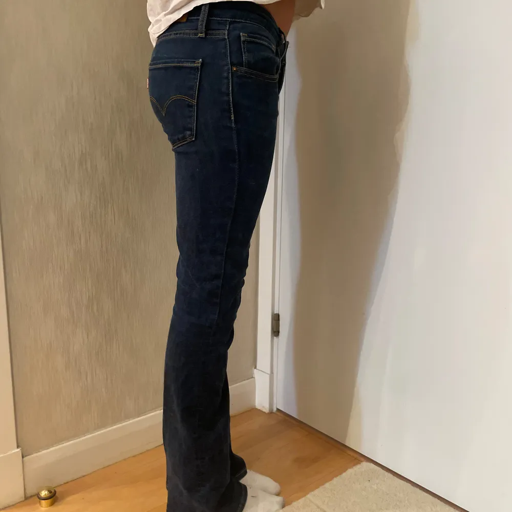 W27, passar storlek S. Modellen är 168 cm. Har använts men inga synliga defekter. Nypris: 1200kr. Jeans & Byxor.