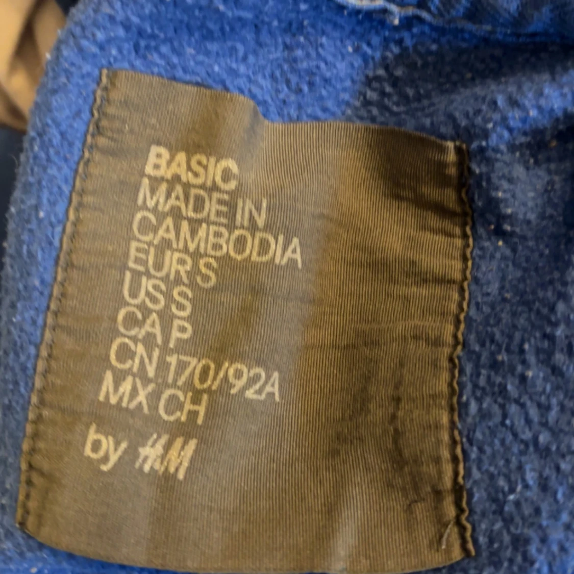 Blå ziphoodie  - 90