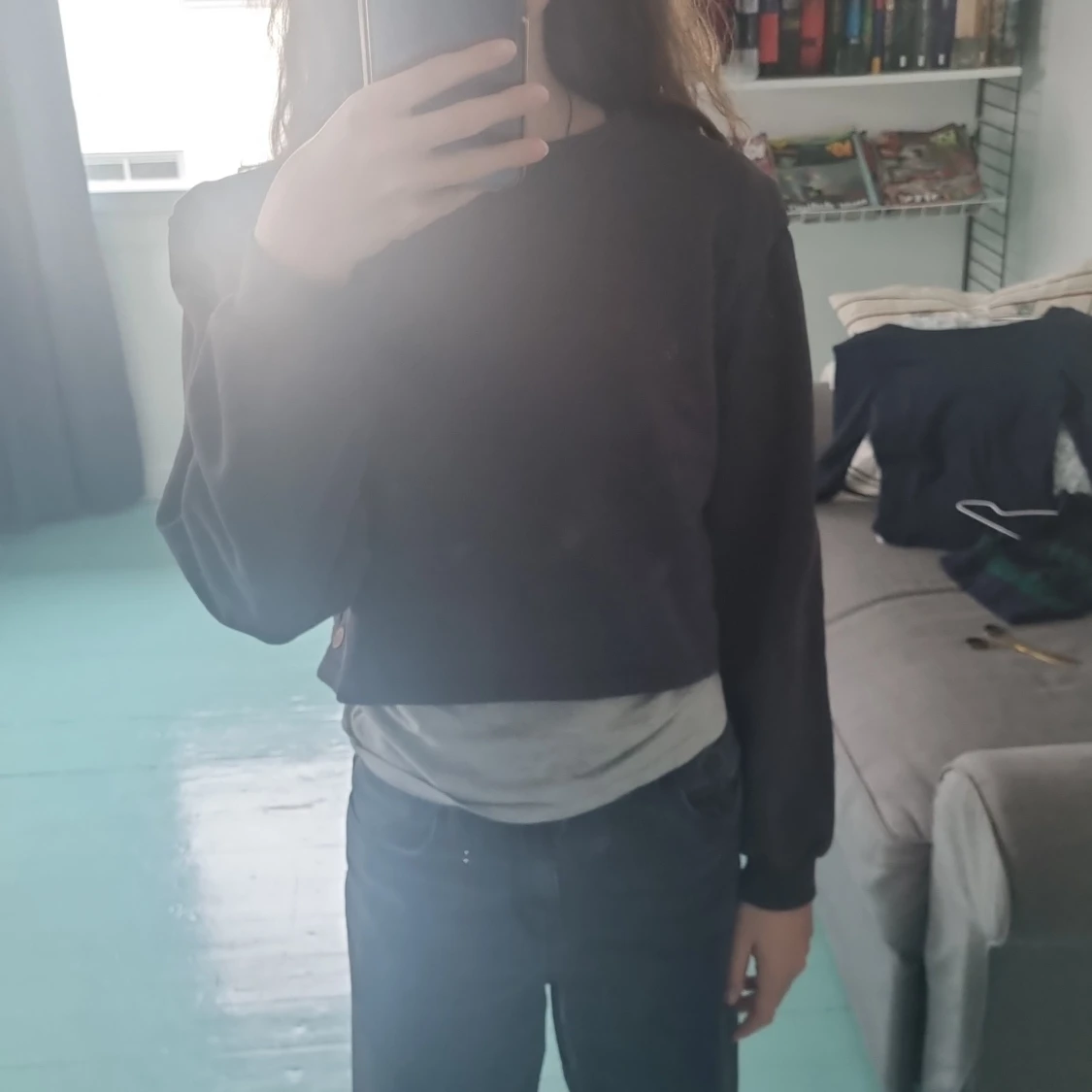 Croppad tjocktröja - 91