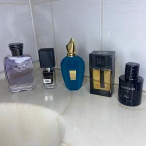 RENSNING:  Dior Sauvage Elixir 60ml- 1250kr  Dior Homme Intense 100ml - 950kr Rasasi Hawas 100ml - 500kr Xerjoff Erba Pura 100ml - 1800kr Nasomatto Black Afgano 30ml - 1000kr  Pris går o diskutera vid snabb affär, hör av dig vid frågor o funderingar!