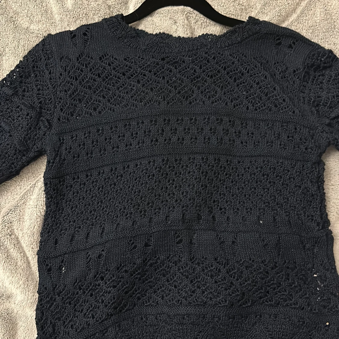 Mörkblå stickad topp - 2