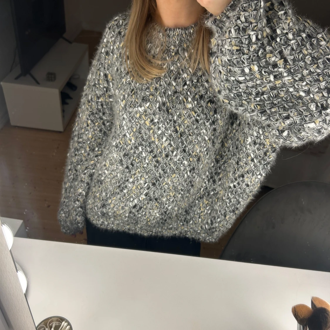 Mönstrig stickad tröja