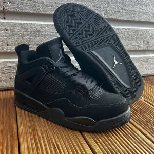Jordan 4 Black Cats - Väldigt fint skick  Storlek 42,5 Kan fraktas Smutsiga på bild