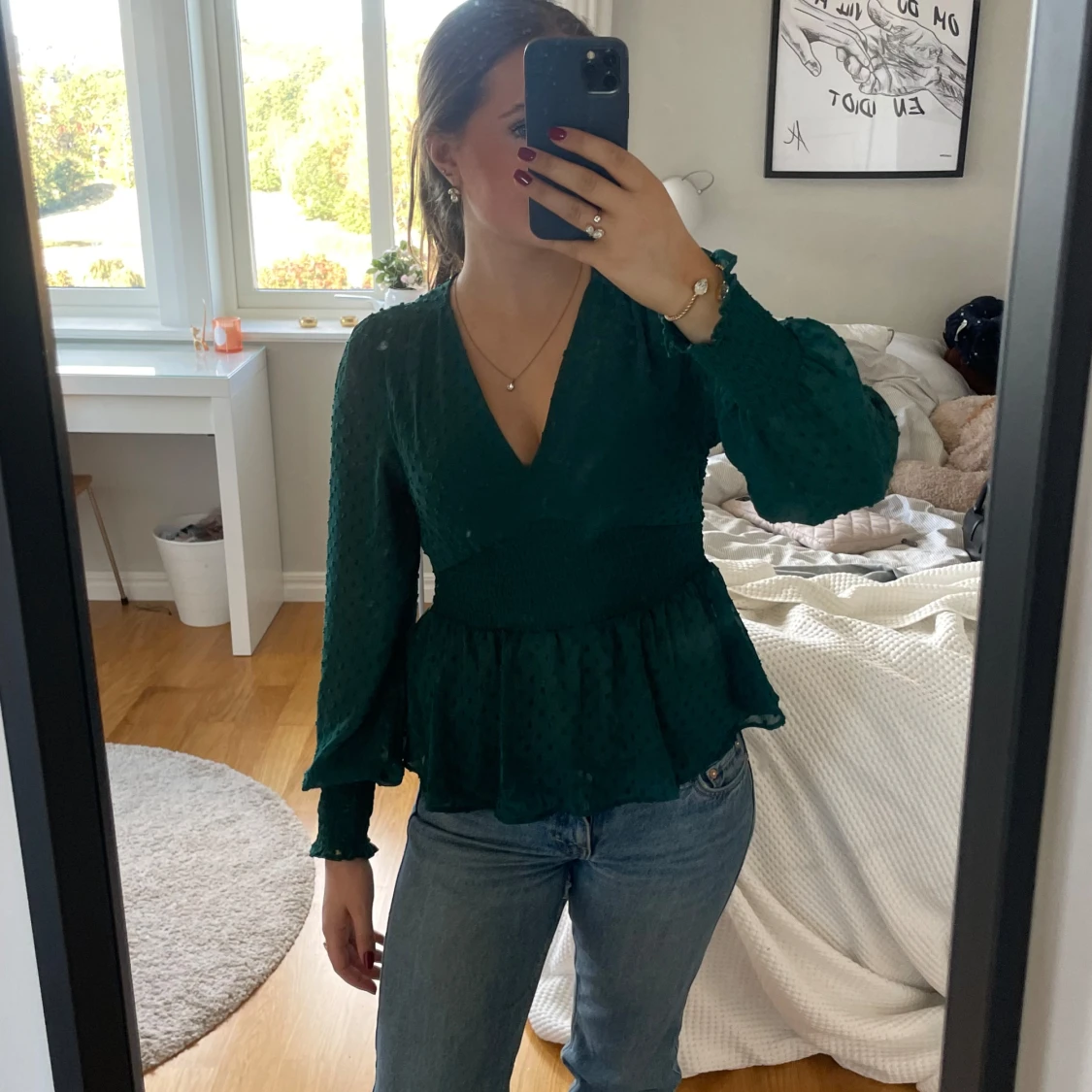 Mörkgrön snygg topp😻