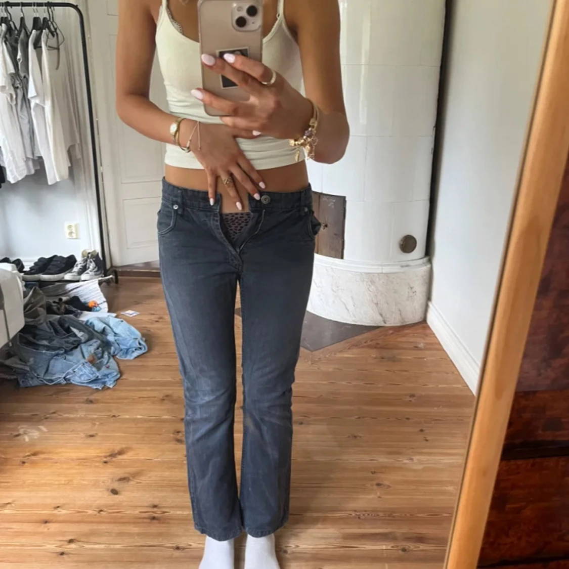 Jeans med fickor - 90