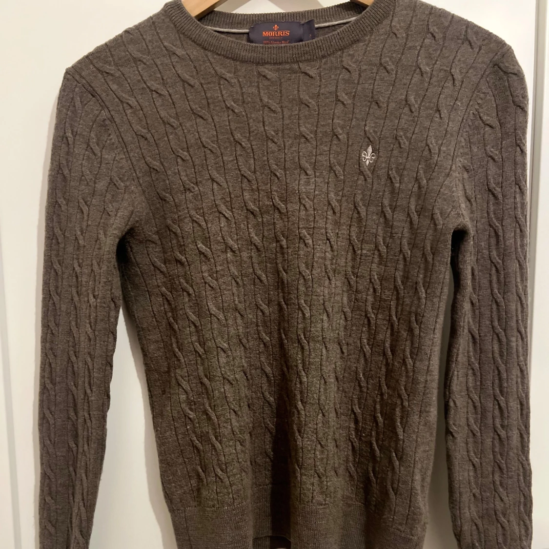Morris brun kabelstickad tröja, storlek XS - 2