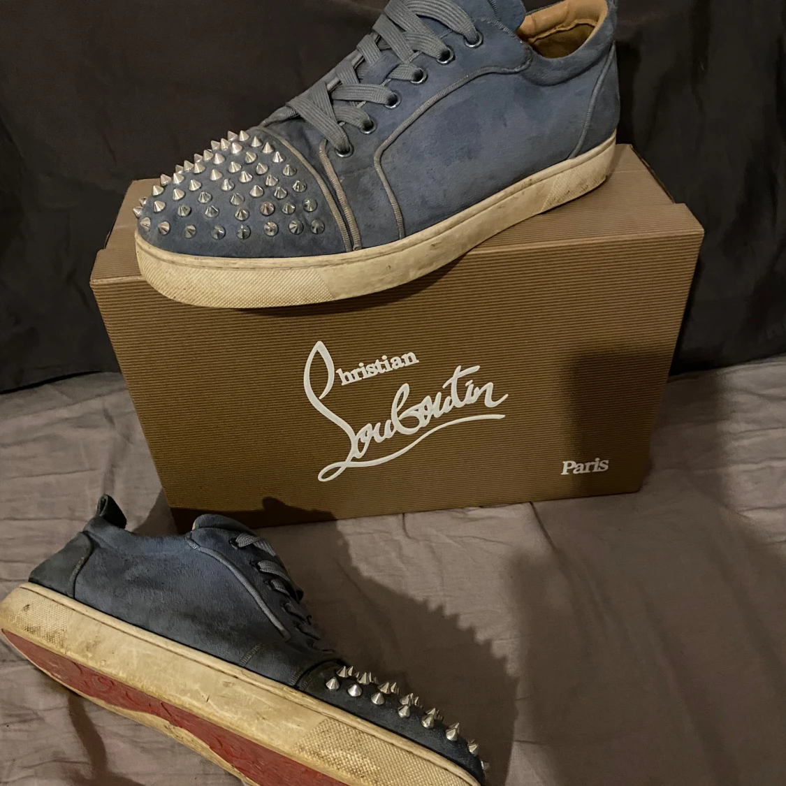 Blå sneakers från Christian Louboutin - 2