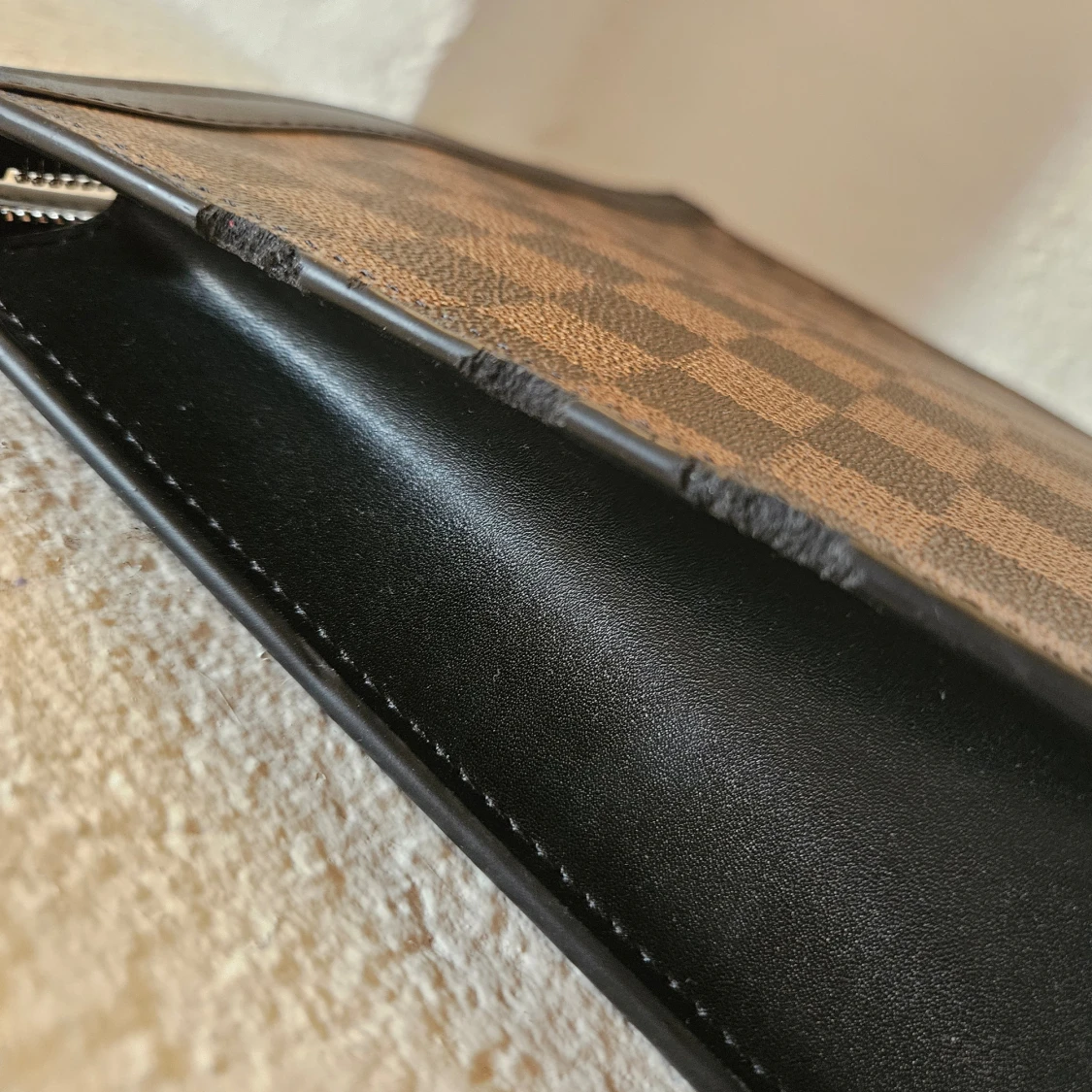 Brun damier väska / clutch - 93