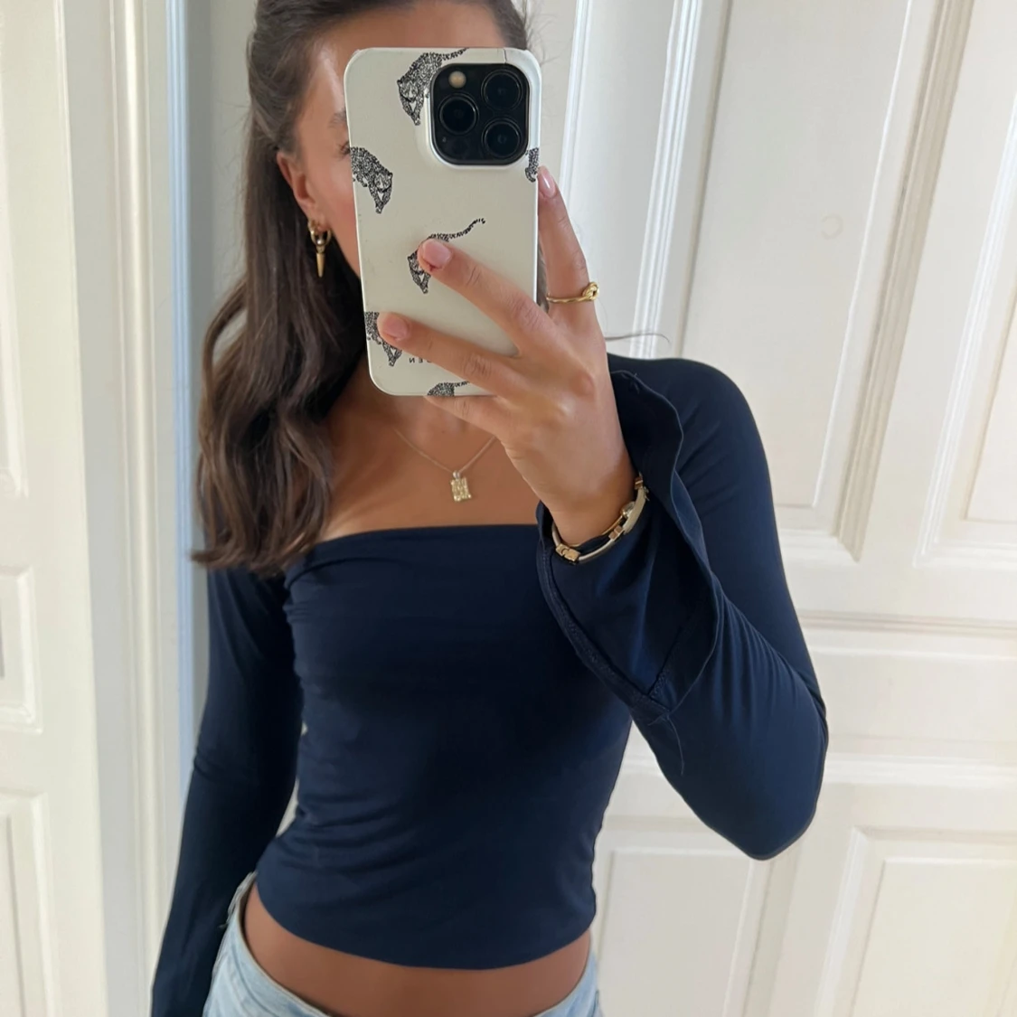 Soft touch square neck top