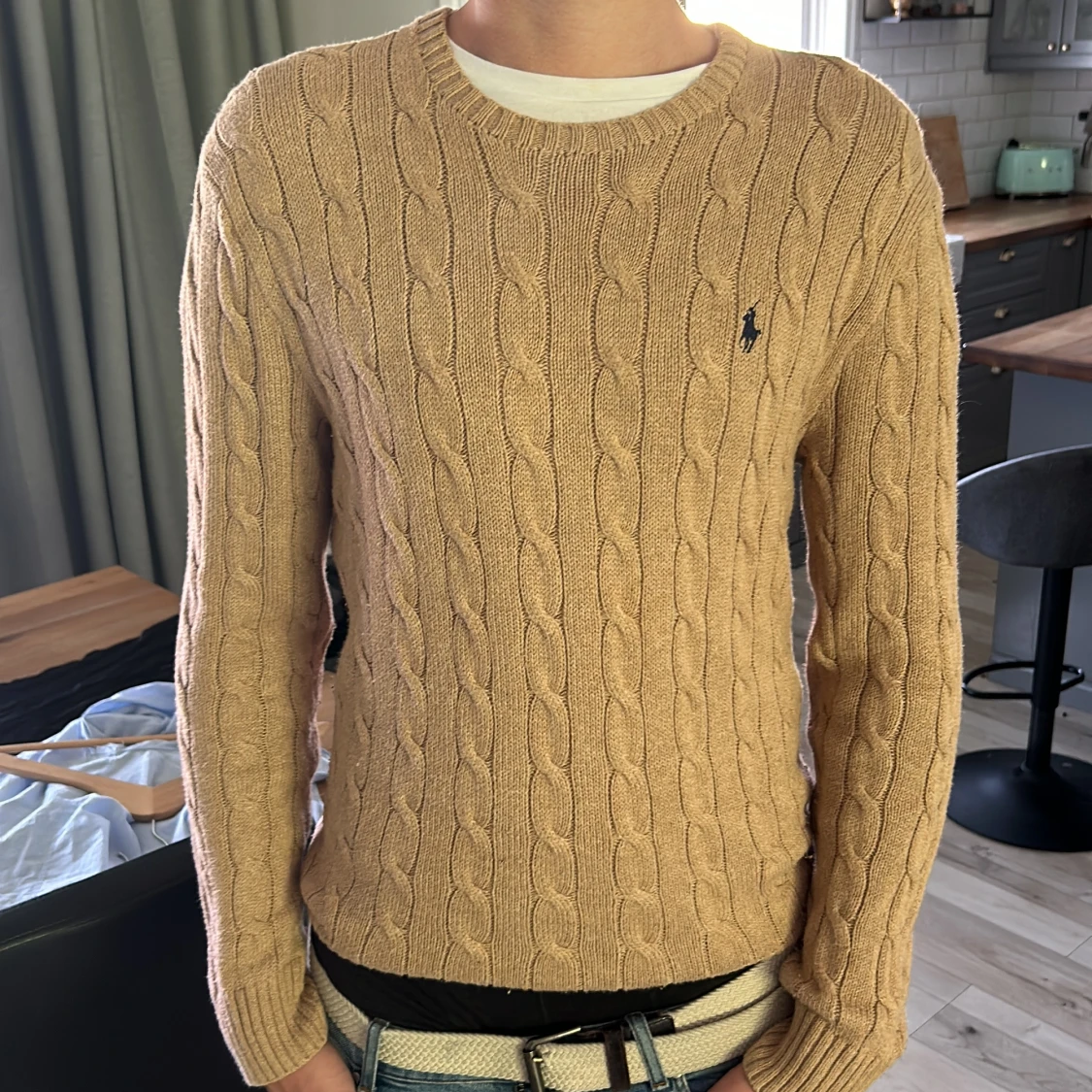 Raulph lauren kabelstickad sweatshirt