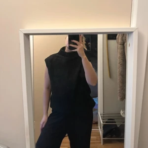 Svart ärmlös polotröja - Snygg svart ärmlös polotröja från Zara 💕 finns inga mer bilder med den på då den inte passar men skriv för bilder på bara tröjan !