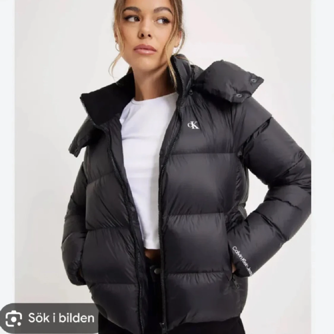 Svart Pufferjacka från Calvin Klein
