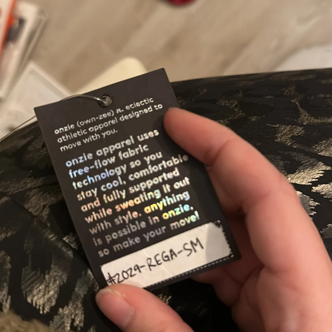 Svarta leopardmönstrade leggings från Onzie - 92