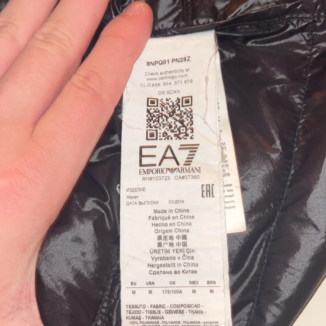 Svart dunväst från Emporio Armani - 92
