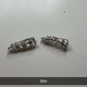 Silvriga örhängen med lövmotiv - Eleganta silvriga örhängen med ett vackert lövmotiv. Perfekta för att ge en glittrig touch till din stil. Passar bra till både vardag och festliga tillfällen.