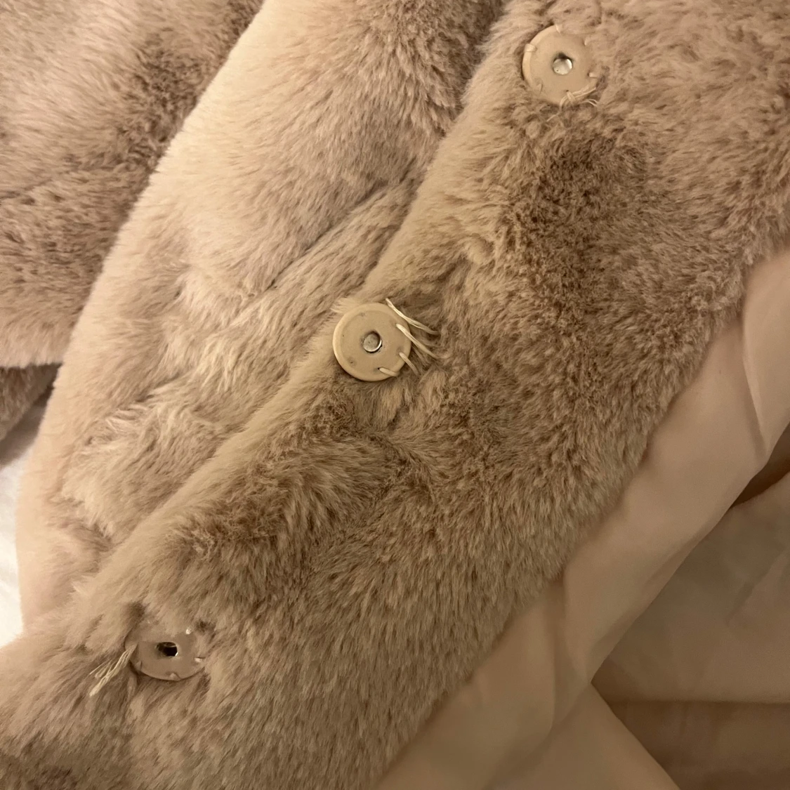 Beige teddyjacka - 3