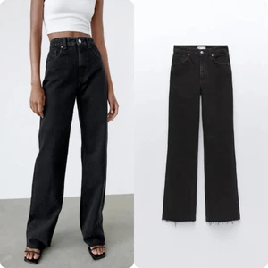 Zara Jeans Långa - Säljer mina jeans från Zara i storlek 36💞 De är Wide leg och högmidjade. Jeansen är långa och passade till och med mig som är 177! De går dock att klippa om de är för långa. Älskade dessa men har tyvärr vuxit ur dem. Möts gärna upp i Stockholm annars står köpare för frakt:)
