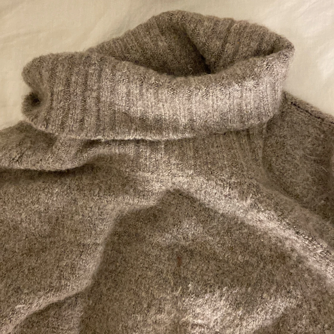 Grå stickad polotröja - 91