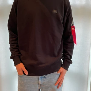 Alpah Industries sweatshirt  - En sweatshirt från alpah Industries i storlek M. Fint skick. Modellen på bilden är 180cm lång. 