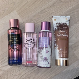 Victoria secret parfymer  - Säljer dessa nya parfymer från Victoria secret. Två av de är parfymer, en av de är mist och en av de är parfym lotion. Vill sälja de snabbt 💖 Obs, Love spell frosted är såld. 