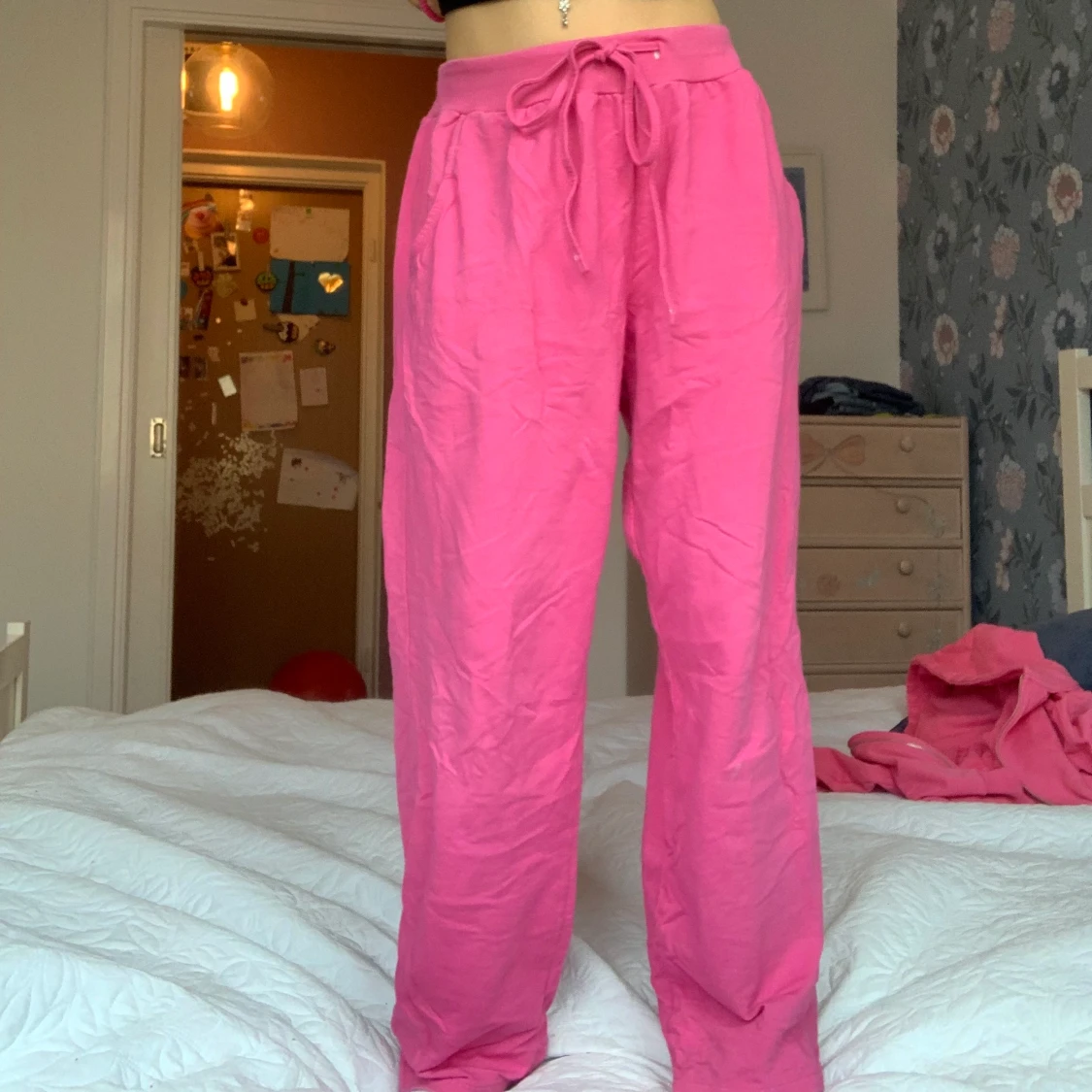 Rosa mjukis byxor - 90