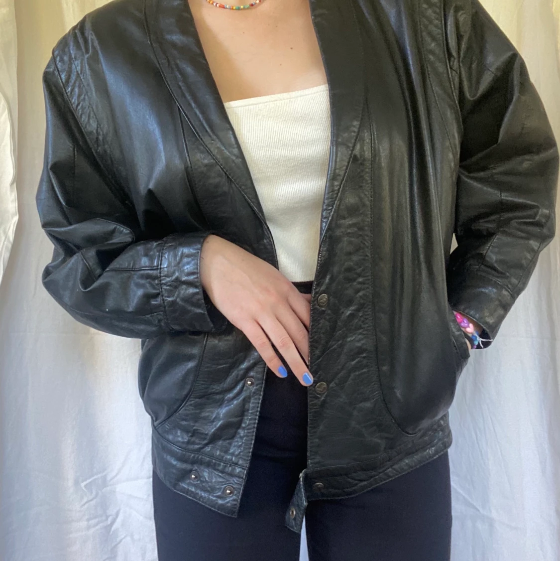 Läderjacka  - 90