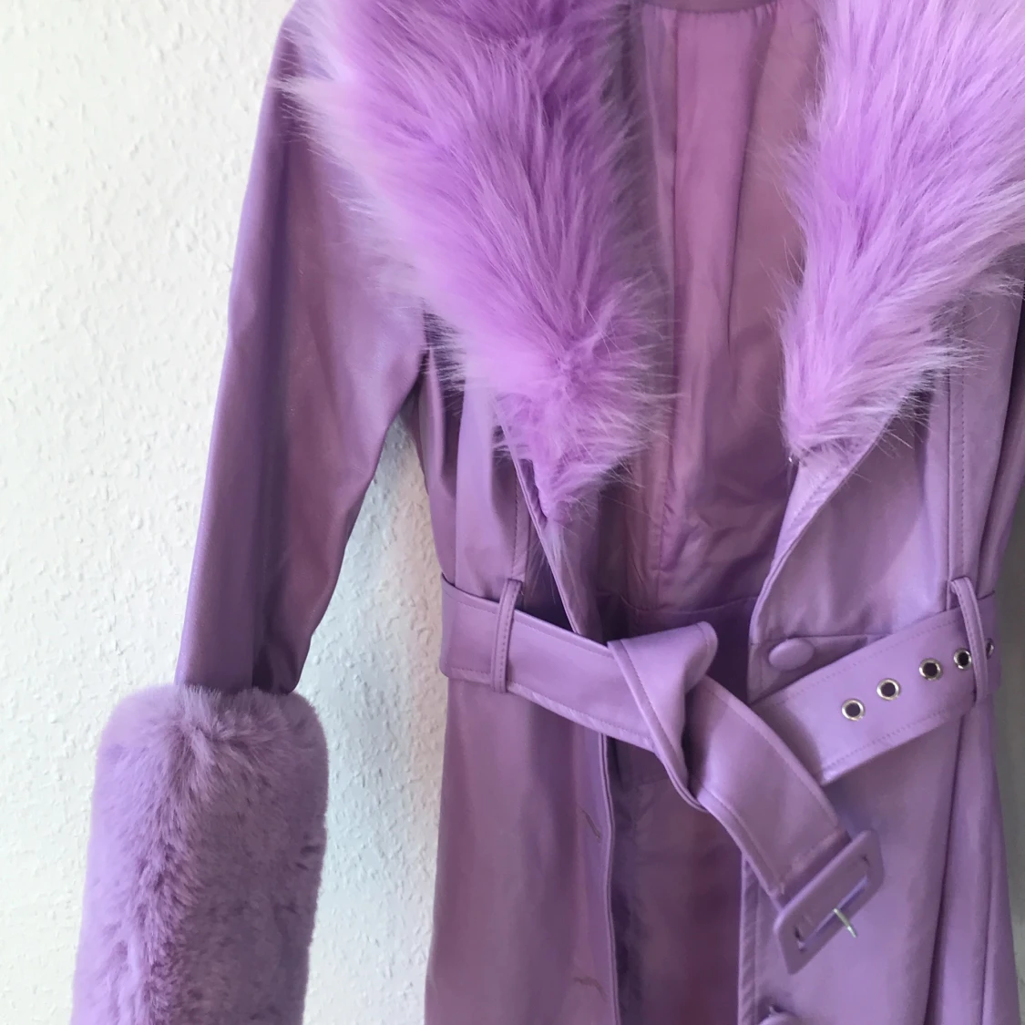 lila faux fur jacka från shein (sakks pott) - 91