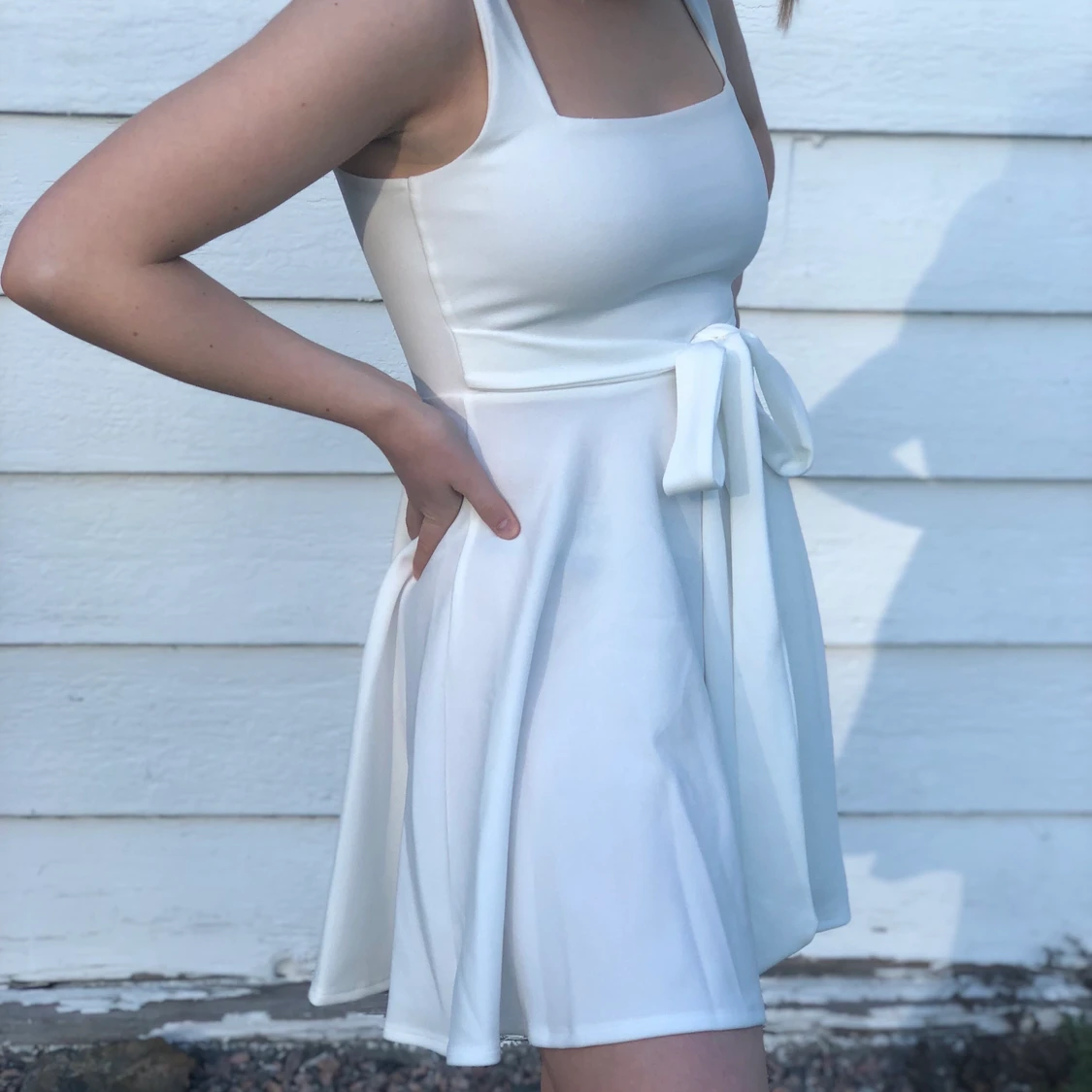 Superfin vit klänning - 90