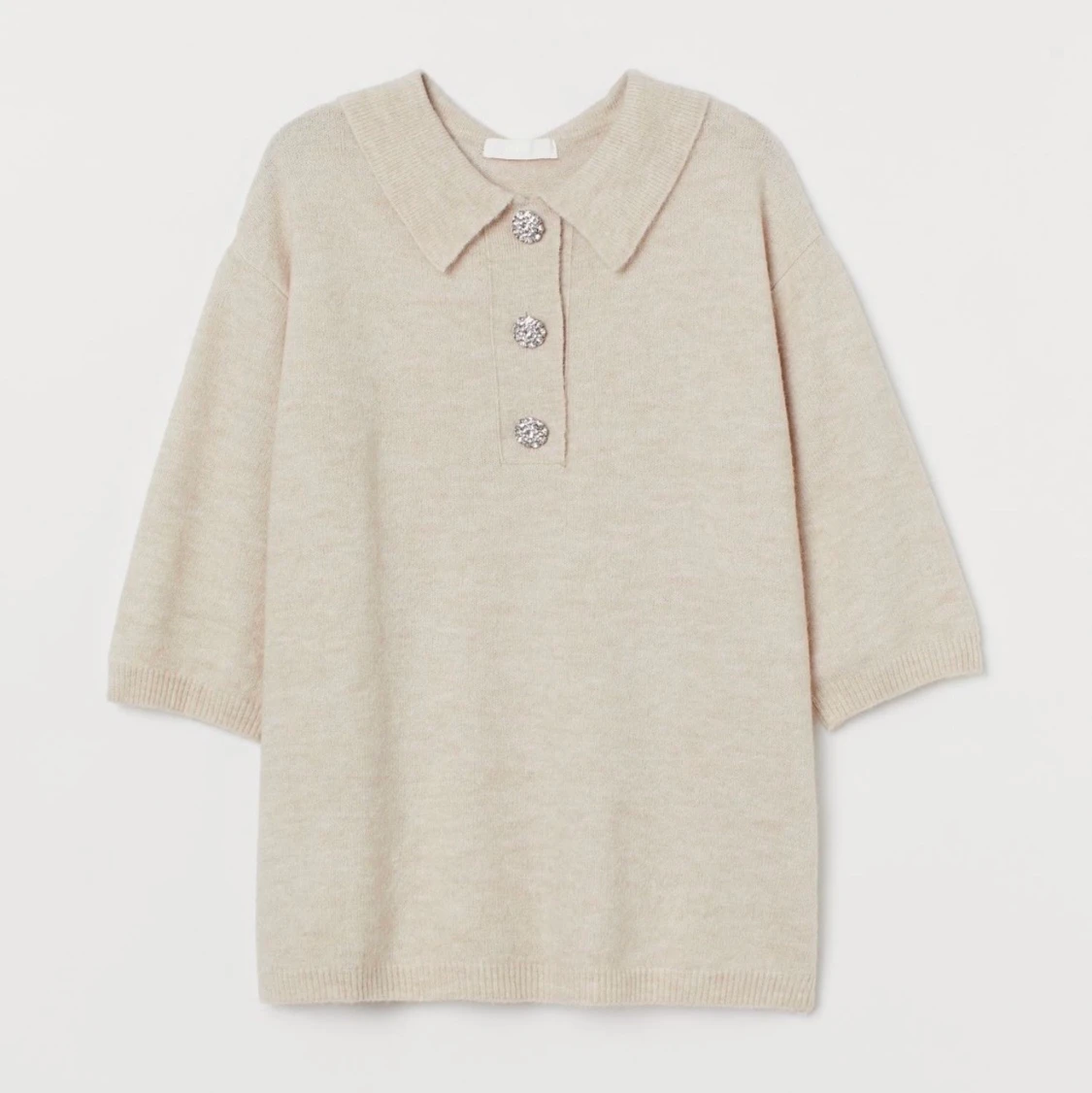 H&M stickad t-shirt med strass