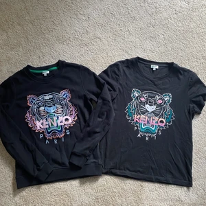 Kenzo tröjor  - Kenzo sweatshirt stl S , värde 2000k & Kenzo t-shirt stl S, värde 1000kr Båda är mycket sparsamt använda och skulle därför säga att de är i nyskick! Priset kan diskuteras vid snabb affär. Köparen står för frakt🥰 350kr för sweatshirt och 200kr för t shirt eller köp båda för totalt 500kr