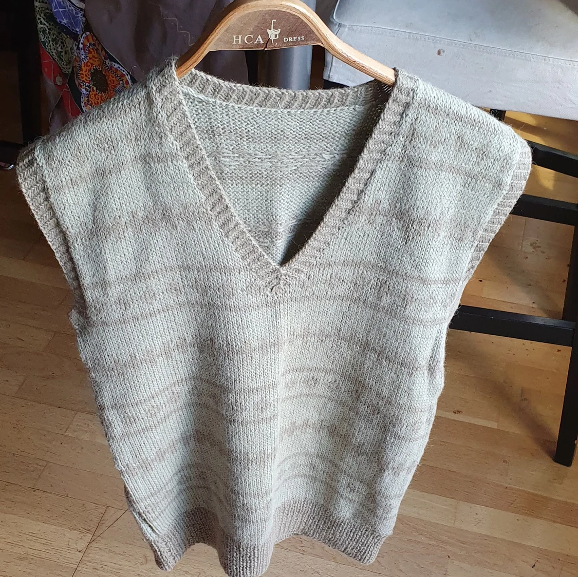 Stickad väst tröja