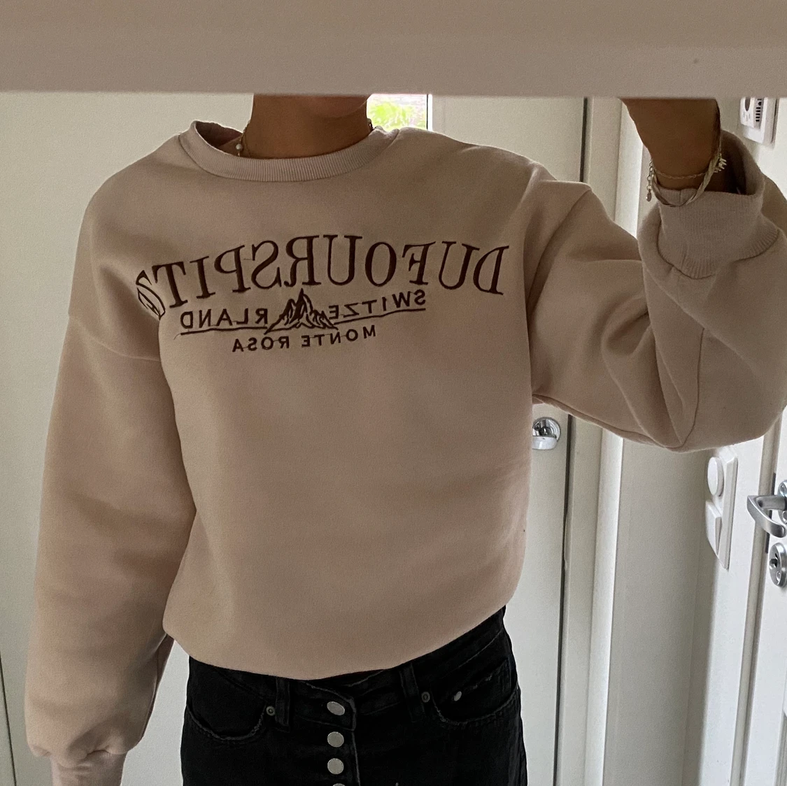 Sweatshirt med tryck