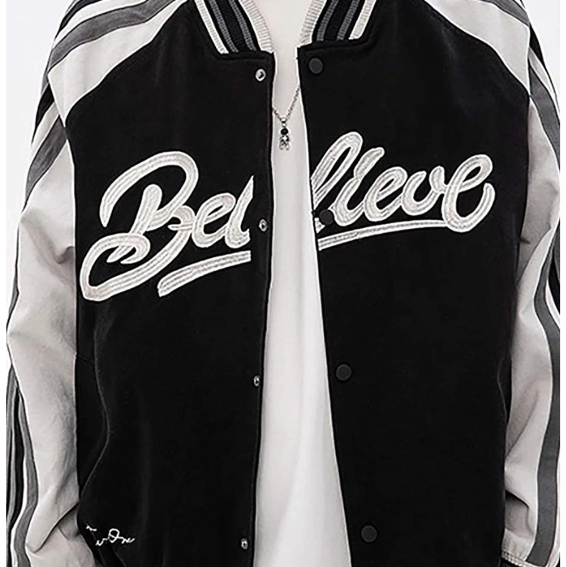 Black Baseball Jacket - 90