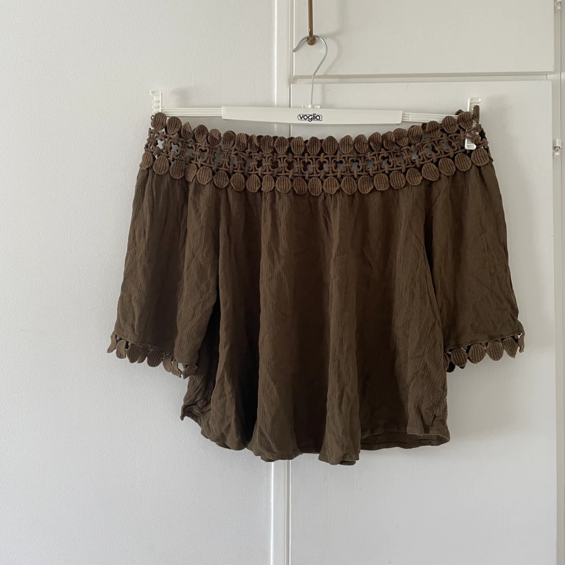 Grön offshoulder topp!