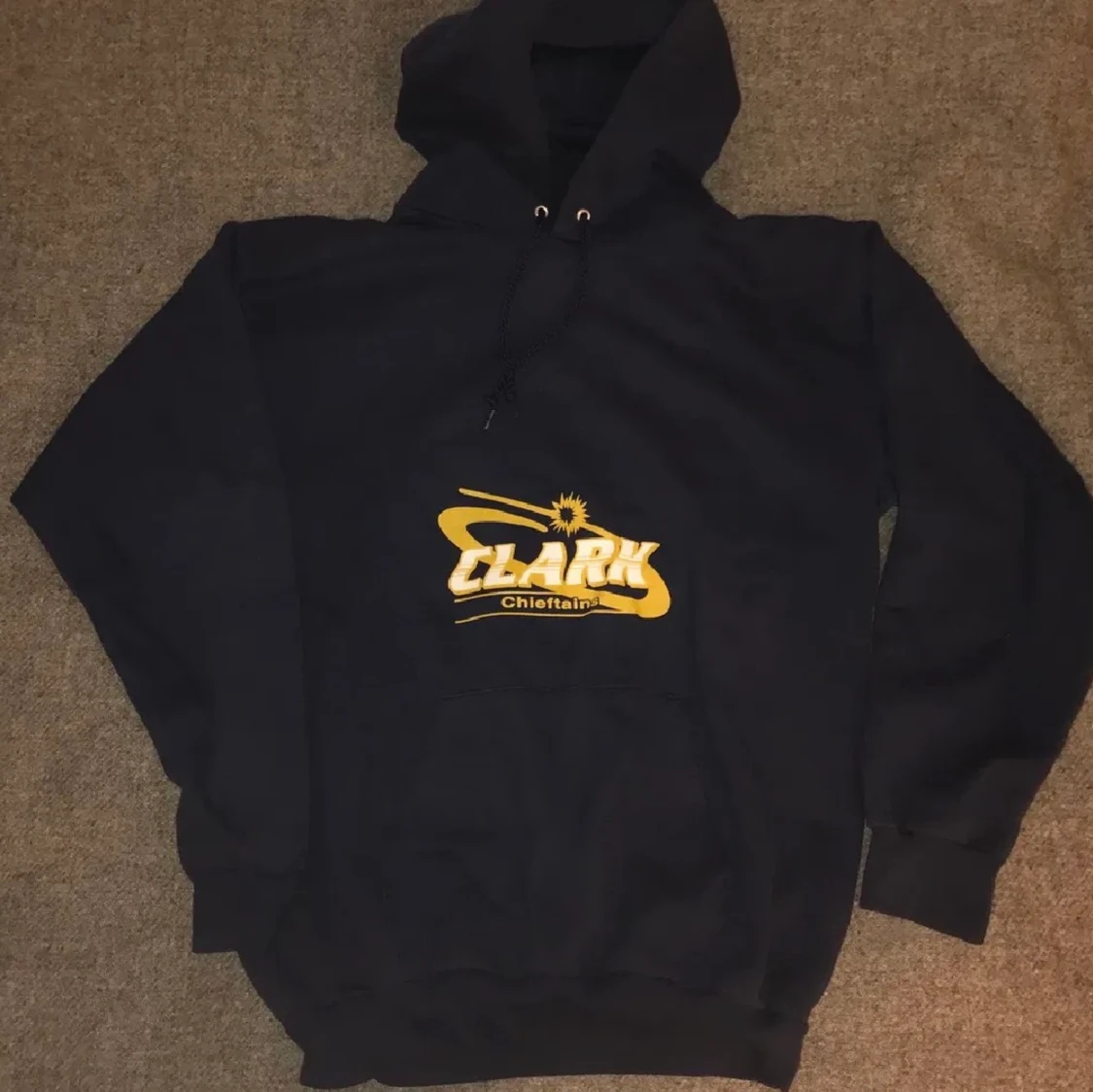 Blå hoodie 