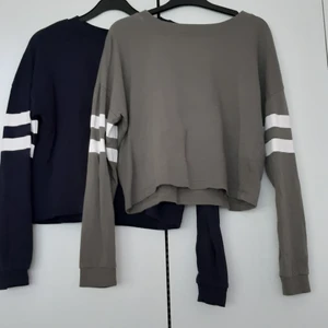 Tröja storlek xs - Två långärmade tröjor i mörkblått och millitärgrönt. Använda sparsamt och i fint skick :)