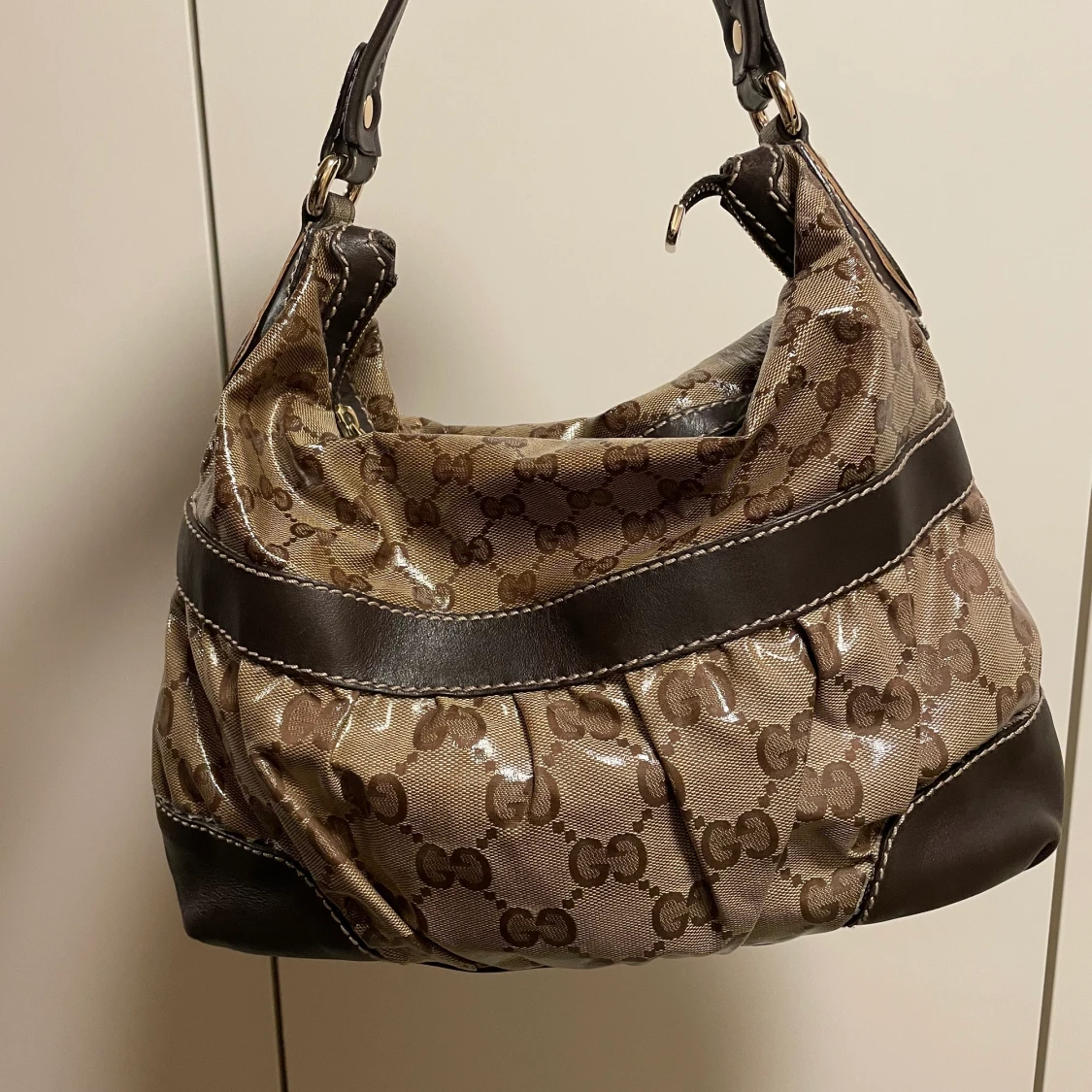 Gucci coated canvas handväska