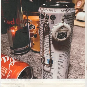 Edgy earrings - Pin and bottle cap — punks not dead!