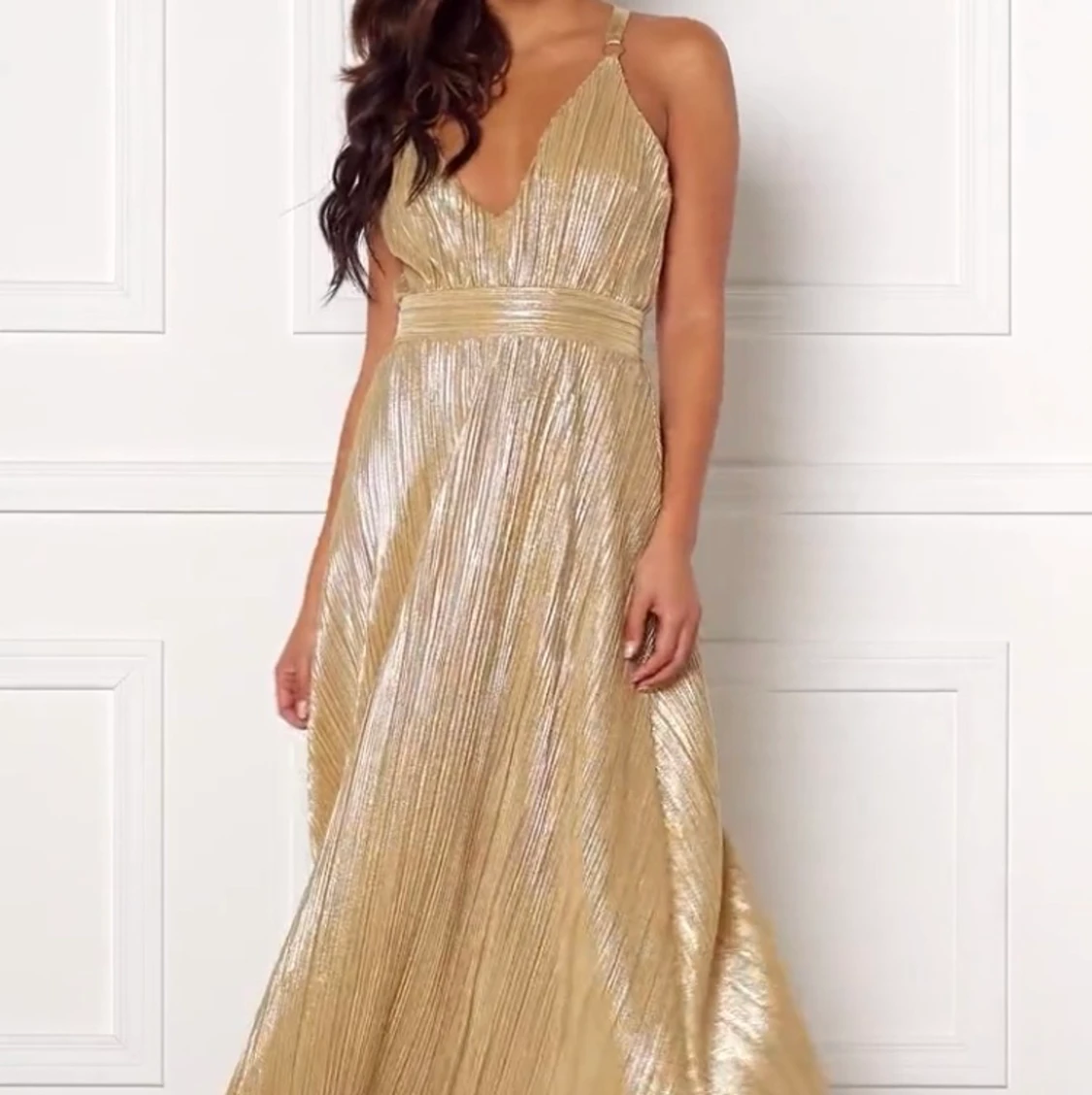 Guldig långklänning - 90