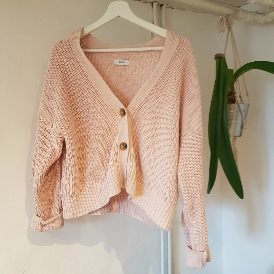 Pink chunky knit