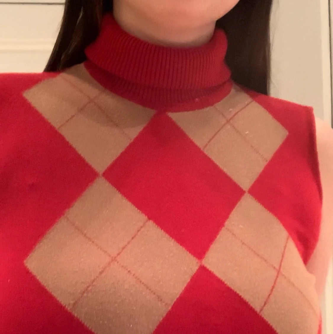 Stickat linne med polokrage - 90