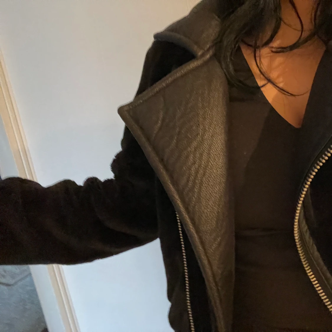 Svart bikerjacka - 91