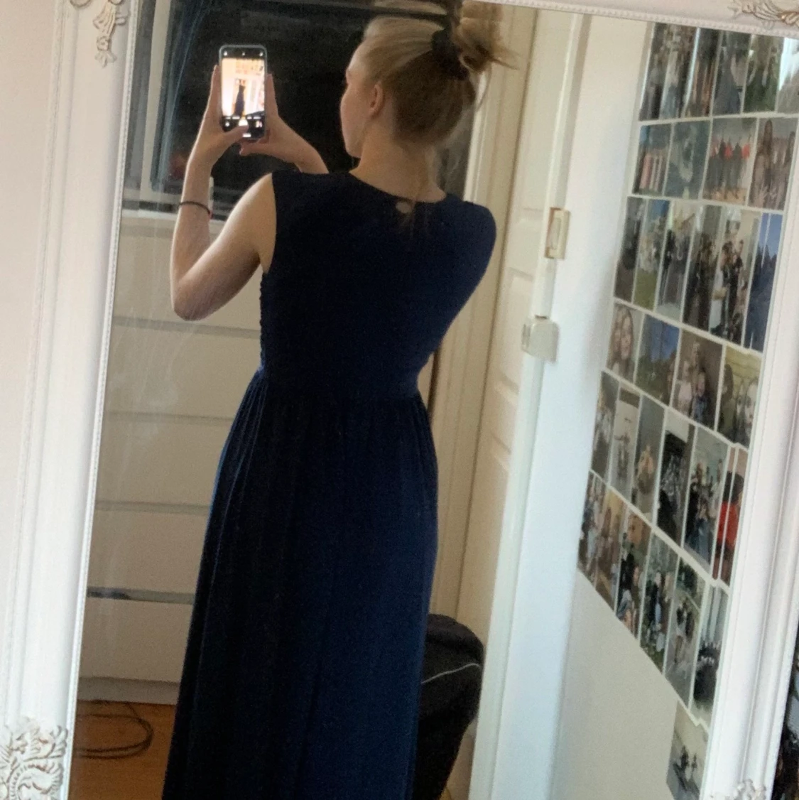 Marinblå balklänning, storlek S - 28