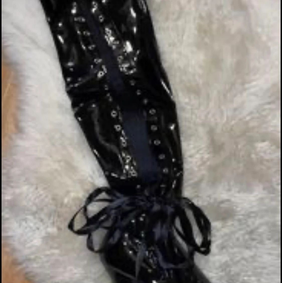 läder sexiga klackar