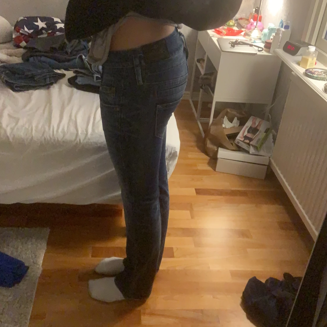 lågmidjade jeans - 90
