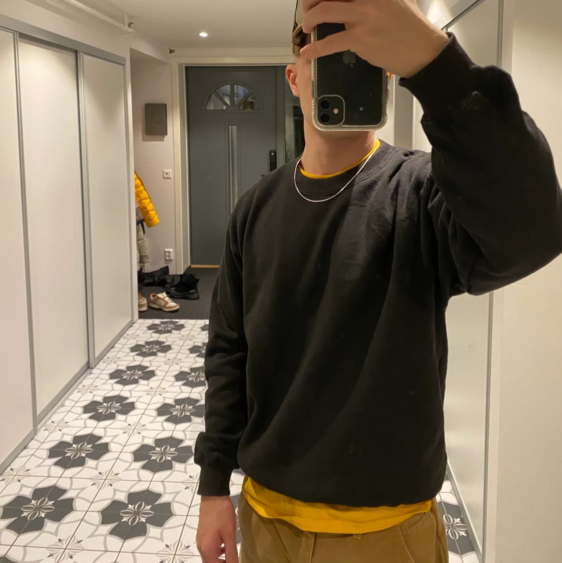 Vintage sweatshirt med kinesiskt tryck - 90