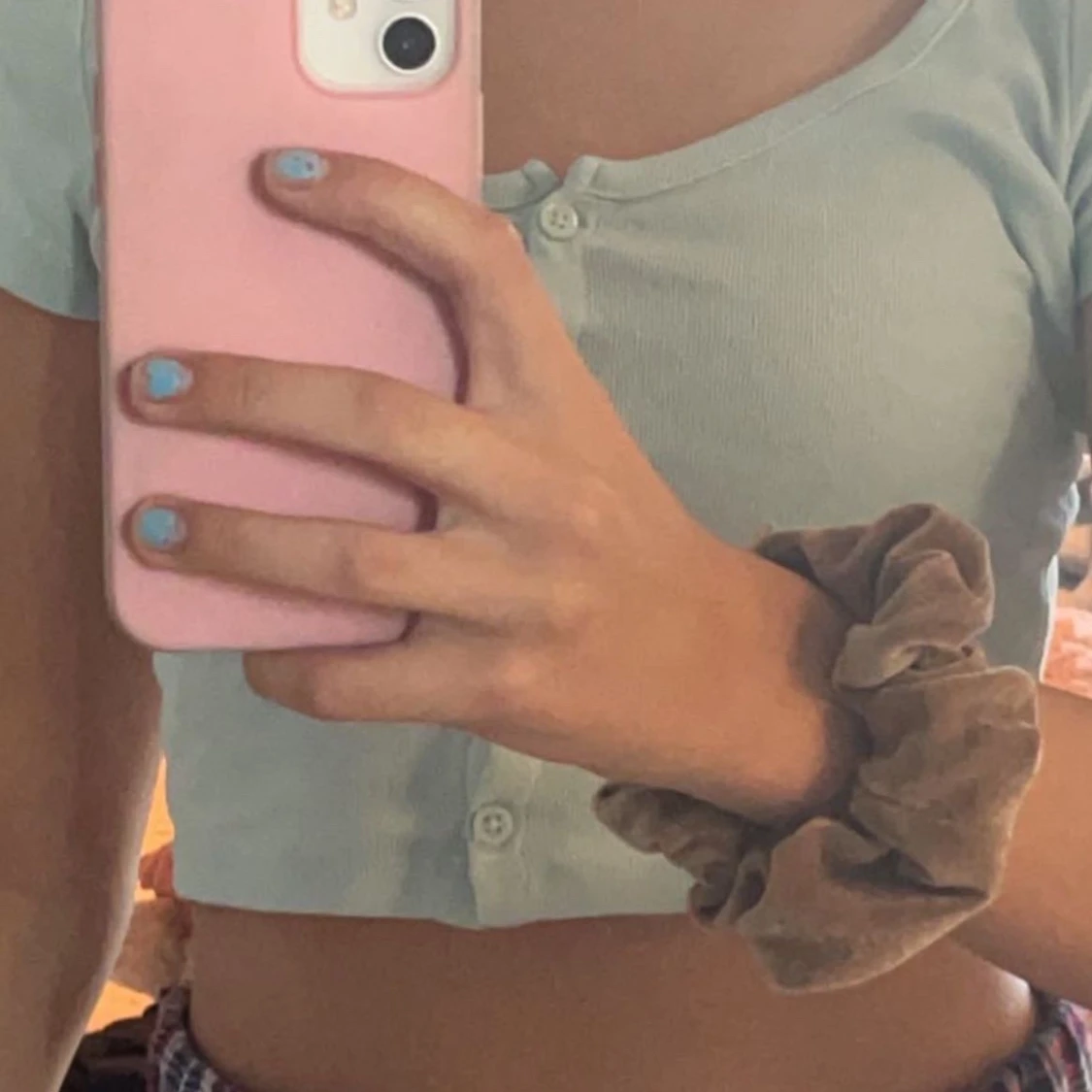 Blå H&M topp och vit zara topp - 90